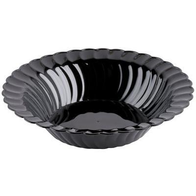 Fineline 5080-BK Super Bowl 80 oz. Black PET Plastic Bowl - 25/Case