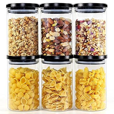 Food Storage Containers, Stackable Organization Canister Glass
