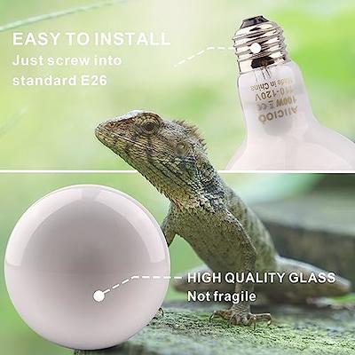 Aiicioo Reptile Basking Light Bulb - 100W Reptile Heat Lamp