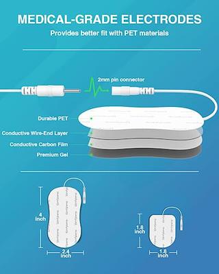 36 Round TENS Unit Electrode Pads Premium Adhesive Gel for EMS