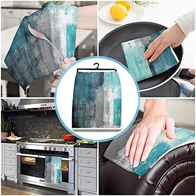 Turquoise Kitchen Towel 4 Pack Set 15x25 Dish Hand Drying Towels FREE  SHIPPING