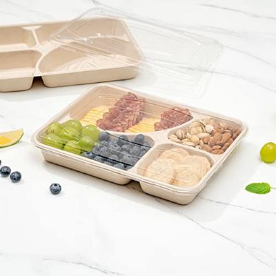 Restaurantware LIDS ONLY: Pulp Tek Lids For To Go Trays, 100 Disposable  Lids For Carry Out