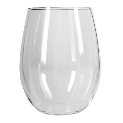 Visions 8 oz. Heavy Weight Clear Plastic Stemless Wine Glass - 64/Case