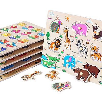 Phoohi 6 Pack Wooden Peg Puzzles for Toddlers 1-3 2-4 Years Old Alphabet  Numbers Animals Vehicles Puzzles Preschool Educational Learning Wooden  Montessori Puzzle Toys for Toddler Kids - Yahoo Shopping