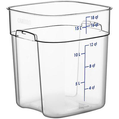  Winco Square Storage Container, 12-Quart, White : Home