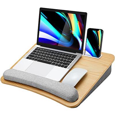 HUANUO Lap Desk - Fits up to 17 inches Laptop Desk, Built in Mouse Pad &  Wrist Pad for Notebook, Laptop, Tablet, Laptop Stand with Tablet, Pen &  Phone