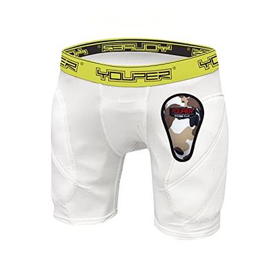 Youper Boys Compression Brief with Soft Protective Athletic Cup, Youth  Underwear for Baseball, Football, Hockey, Lacrosse (White (2-Pack), Medium)  : : Clothing, Shoes & Accessories