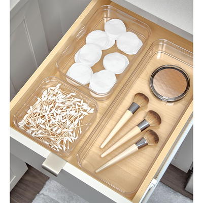 Interdesign Sturdy Linus Drawer Organizer, Clear, 6 x 9 x 2