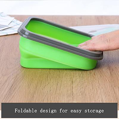 3 PCS/Set Camping Bowl Foldable Silicone Collapsible Bowl Lunch Box Salad  Bowl Lid Expandable Food Storage Container Bento Box