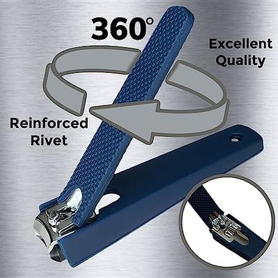 1 Comfort Hold Navy Large Nail Clippers Non-Slip Sure Grip Clipping  Removable Catcher Toenails Fingernails Cutter Sharp Trimmer Stainless Steel  Men Women Arthritis Unsteady Hands - Yahoo Shopping