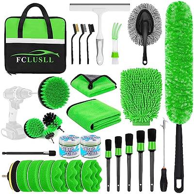 FCLUSLL 30Pcs Car Cleaning Tools Kit, Car Detailing Kit with