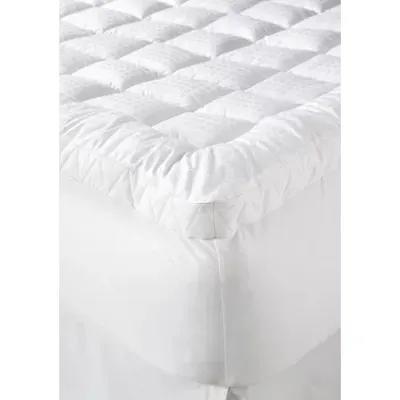 White Queen Extra Plush Mattress Pad with Fitted Skirt