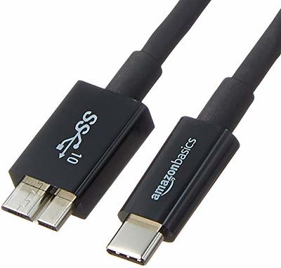 Basics USB-A to Mini USB 2.0 Fast Charging Cable, 480Mbps Transfer  Speed with Gold-Plated Plugs, 3 Foot, Black