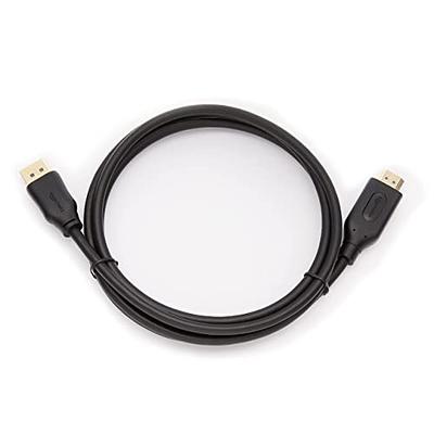 Basics DisplayPort to HDMI Display Cable, Uni-Directional, 4k@60Hz,  1920x1200, 1080p, Gold-Plated Plugs, 3 Foot, Black