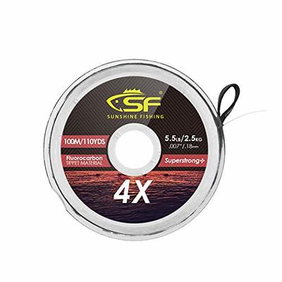 SF Fly Fishing Tippet Line Clear Nylon Monofilament with Holder