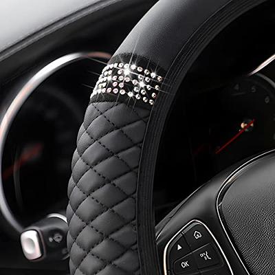 Bling Soft Leather Steering Wheel Cover Protector, 15 Inch Colorful  Rhinestones Auto Elastic, Sparkly Crystal Diamond for Women Girls, Car  Interior Accessories for Most Cars (Black) - Yahoo Shopping