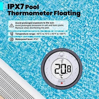 [Large Floating Pool Thermometer] eLander Pro Water Thermometers, for  Outdoor & Indoor Swimming Pools, Spas, Hot Tubs, Fish Ponds