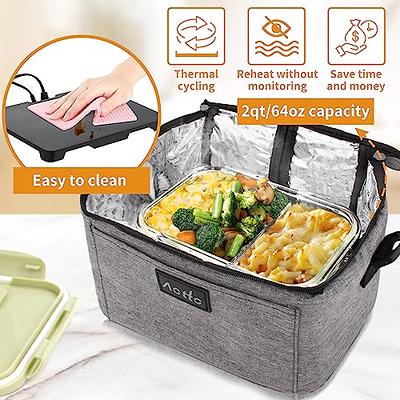 Portable Oven | 12V, 24V, 110V 3-in-1 Portable Food Warmer | Personal Mini  Electric Heated Lunch Box for Car, Truck, Travel, Camping, Office Work