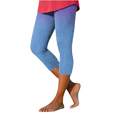 LAWOR Capri Pants for Women Tropical 2024 Summer Cropped Trousers Seamless  Stretch Leggings Elastic Waist Beach Capris Womens Leggings Capri 2024 -  Yahoo Shopping