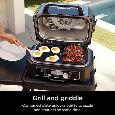 Cast Iron Griddle for Ninja Woodfire Grills,Non-Stick Flat Top Griddle  Grill Pan