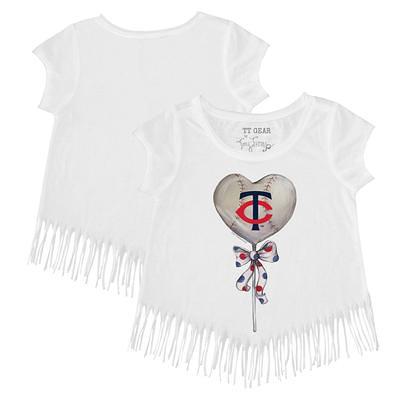 Minnesota Twins Tiny Turnip Youth Prism Arrows 3/4-Sleeve Raglan T-Shirt -  White/Navy