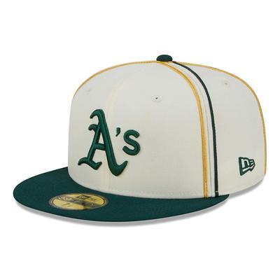 Men's New Era Black Oakland Athletics Satin Peek 59FIFTY Fitted Hat