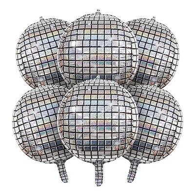 KatchOn Silver and Gold Disco Ball Balloons - 22 Inch, Pack of 6