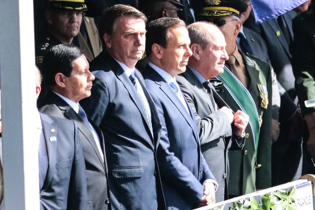 São Paulo (SP), 03/07/2019 - Jair Bolsonaro - O Excelentíssimo Senhor Presidente da República, Jair Bolsonaro, participa da solenidade de passagem do Comando Militar do Sudeste, do General Luiz Eduardo Ramos Baptista Pereira para o General Marcos Antonio Amaro dos Santos, no Comando Militar do Sudeste, localizado na Avenida Sargento Mário Kozel Filho, 222, no bairro do Paraíso, região central de São Paulo, na manhã desta quarta-feira, 03. (Foto: Paulo Guereta/Photo Premium/Folhapress) ORG XMIT: Fotógrafo