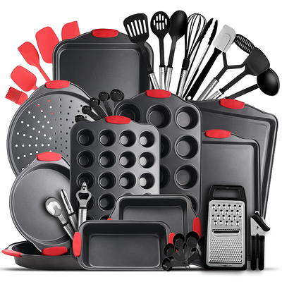  Home Hero 25 Pcs Kitchen Utensils Set - Stainless Steel & Nylon Cooking  Utensils Set - New Apartment Essentials - Bonus Pcs: Bottle & Can Opener,  Pizza Cutter, Scissors, Peeler (25