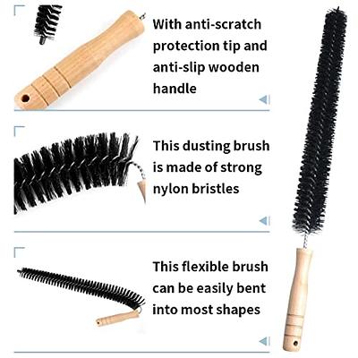 2Pcs Radiator Brush, Dryer Cleaner Vent Brush, 40cm Long Flexible  Refrigerator Coil Cleaning Brush, with Wooden Handle, Slim Radiator Duster  Brush, Vent Cleaner Brushes(Black) - Yahoo Shopping