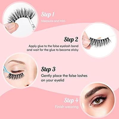 Bsisme False Eyelashes Faux Fluffy Fake Eyelashes Cat-Eye Wispy Mink  Eyelashes Natural Look Cluster Long Full Extension Volume Thick Eye Lashes  Soft Lightweight Reusable Lash (5 Pairs Pack) - Yahoo Shopping