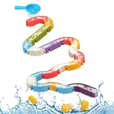 Bath Toys for Toddlers 3-4 Years, 42 Pcs DIY Duck Slide Bath Toy W