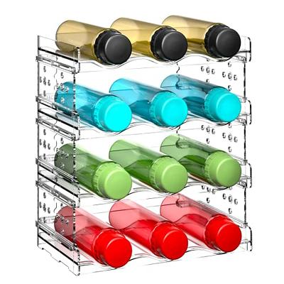  4 PACK Water Bottle Organizer for Cabinet, Stackable