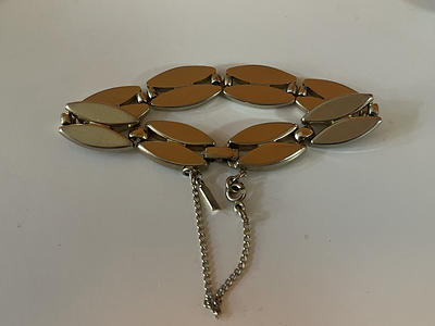 Vermeil Link Bracelet 80s Gold Plated Sterling Silver Box Clasp Safety -  Ruby Lane