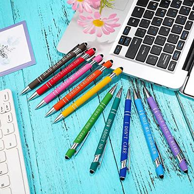 12 Pieces Funny Snarky Negative Quotes Ballpoint Pens with Black