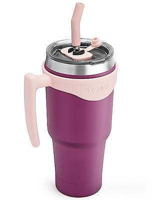 Hot Pink 40 Oz Tumbler Cup with Handle