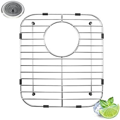 Moryimi Silicone Sink Mat Large, White Silicone Sink Mats and Protectors,  Silicone Sink Protector with Cutout Drain Holes for Kitchen Farmhouse