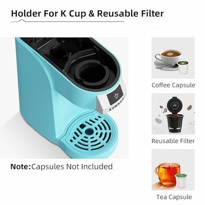 CHULUX Single Serve Coffee Maker, 12 Ounce Single Cup Coffee Machine, One  Button Operation with Auto Shut-Off for Coffee or Tea, Cyan