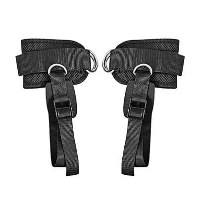 LOOEEL 2Pcs Fitness Ankle Straps Adjustable D-Ring Foot Support