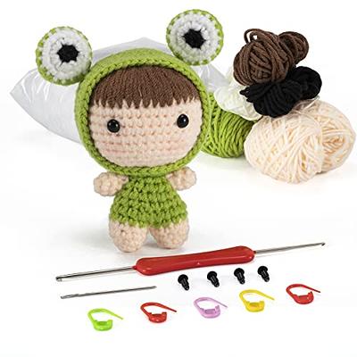 Jeslon Crochet Kit for Beginners Crochet Kits with Easy Peasy Yarn for New  Starter, with Step by Step Video Tutorials, Includes Yarn, Hook, Needles  Accessories, Frog Berry - Yahoo Shopping