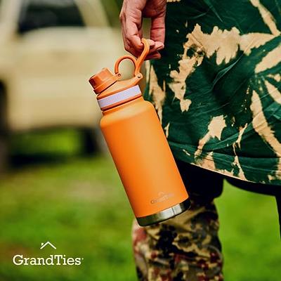 GrandTies 2 Lids Sports Stainless Steel Water Bottles – Wide Mouth Vacuum  Insulated Reusable Leak Proof BPA-Free Travel Metal Canteen, Thermos  Bottles for Men Women Gym (32 oz (946 mL), Carrot) - Yahoo Shopping