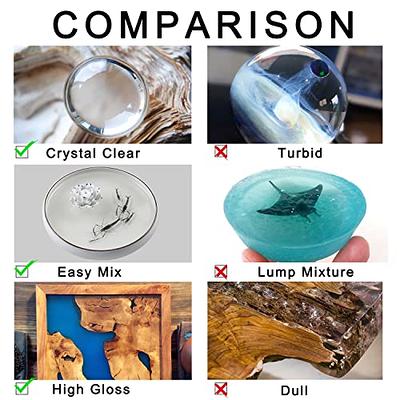 Easy Mix 1:1 High Gloss Resin and Hard Crystal Clear Epoxy Resin Kit for  Art Casting Resin Jewelry Projects DIY Tumbler Crafts
