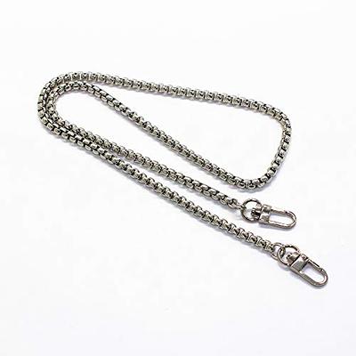 Model Worker Iron Box Chain Strap Handbag Chains Purse Chain Straps Shoulder Cross Body Replacement Straps with Metal Buckles (Gold, 47) Gold 47