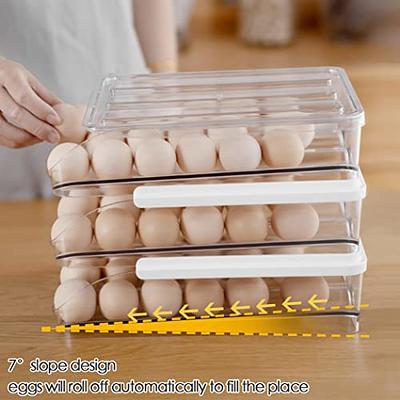 Egg Holder for Refrigerator, Large Capacity Egg Holder, 36 Eggs Storage  Box for Fridge, Egg Sotage Container Fridge, Rolling Egg dispenser