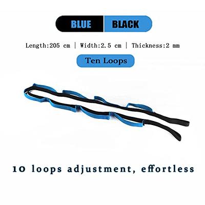Yoga Strap for Stretching, Stretch Strap for Physical Therapy, 10 Loops Yoga  Belt Strap for Stretching, Non-Elastic Stretching Strap with Loops for  Exercise, Pilates (Blue & Black) - Yahoo Shopping
