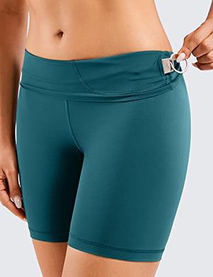 CRZ YOGA Women's Workout Yoga Shorts Tummy Control Athletic Biker