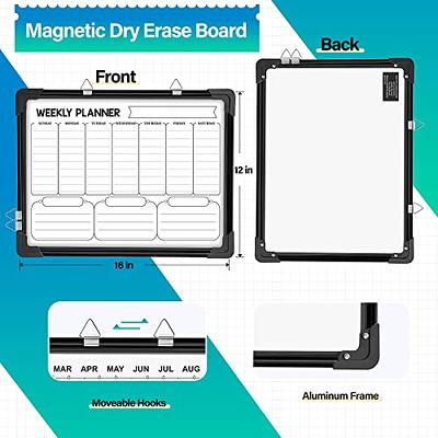 Monthly Calendar Dry Erase Whiteboard for Wall 16 x 12 Small Magnetic Dry  Erase