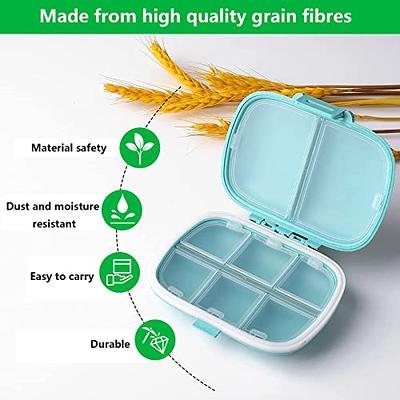 Pill Container Small Pill Box - Travel Pill Organizer Pretty Pill Case for  Purse Daily Pill Holder Pocket Supplement Organizer Cute Vitamin Case Mini