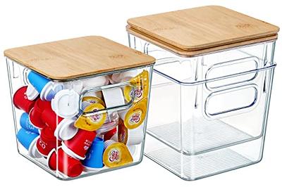 Stackable Acrylic Drawer Organizer Coffee Pod Holder Tea Bag Storage  Organizer,Clear Stackable Storage Bins,Clear