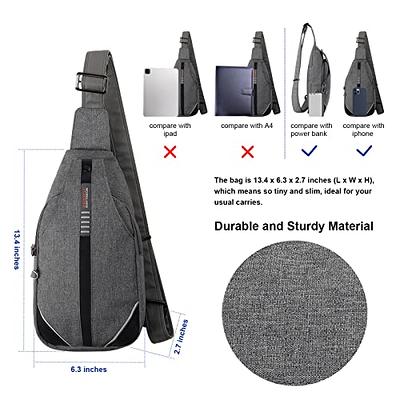 WATERFLY Crossbody Sling Bag Small Water Resistant Backpack Lightweight  Shoulder Chest Daypack for Men Women Hiking Travel